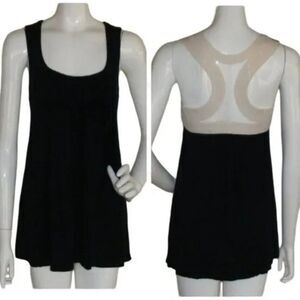 NEEDLE & THREAD Tank top/Camisole, M, BLUE/Ivory, Ribbed/Mesh back, Scoop neck